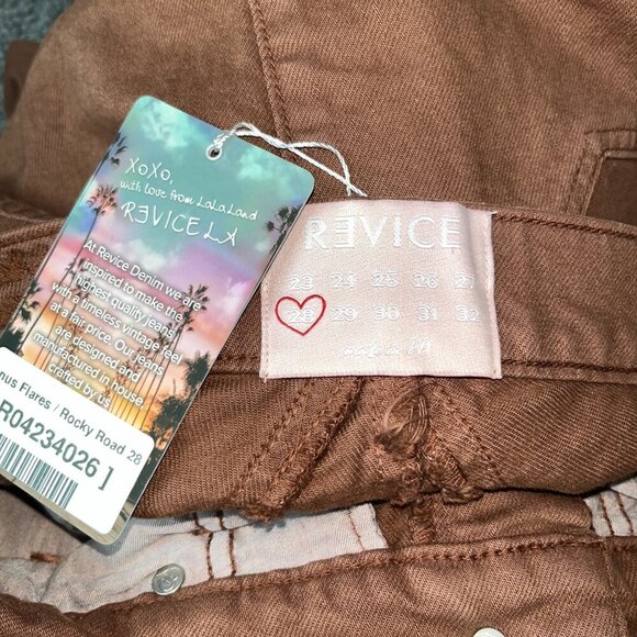 REVICE DENIM VENUS FLARES IN ROCKY ROAD NEW WITH TAGS  HIGH WAIST FLARE W28 TALL - Picture 7 of 13